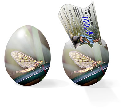 Flyfishing Europe Mirjana Pavlic: Fliegenfischer-Ei zu Ostern